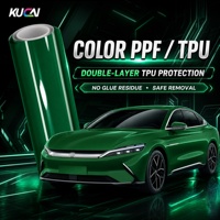 Film de protection de voiture TPU vert émeraude de haute qualité 7,5 mil, film vinyle PPF brillant auto-cicatrisant pour voiture, application à sec ou humide