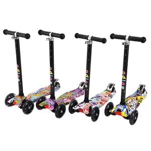 高品质儿童玩具耐用闪光3轮可折叠踢儿童踏板车3轮生日礼物 - Product Image 1