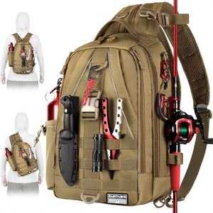 Sac de pêche avec porte-canne, bretelles rembourrées et valve d'évacuation d'air, sac étanche en PVC avec compartiment pour téléphone - échantillon gratuit - Product Image 5