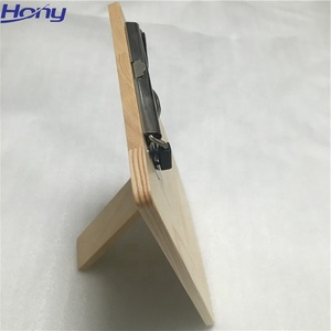 Dos de <span class=keywords><strong>chevalet</strong></span> de presse-papiers rustique, planches à pinces en <span class=keywords><strong>bois</strong></span> avec support, support de menu de support de panneau de table pour magasin de détail, dépliant, restaurant - Product Image 6