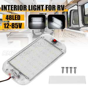 Barra de Luz Interior para Auto, 48 LED, DC12-85V, Lámpara de Lectura Interior para Caravanas, Camiones, Autocaravanas, Barcos, 12-24V - Product Image 1