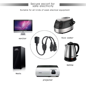 Rallonge d'alimentation pour ordinateur vers PDU IEC C20 vers IEC C13 Assemblages de câbles à deux sorties - Product Image 4