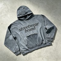 Sweat à capuche en molleton français de haute qualité, fabriqué en Chine, avec impression vintage et logo personnalisé