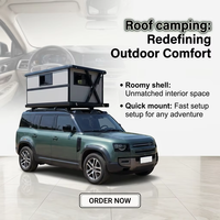 Tente de toit rigide à double pliage hydraulique électrique avec matelas, levage automatique en aluminium pour SUV et camping-car