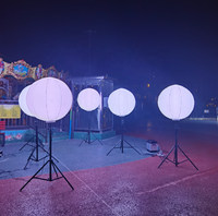 Sphère gonflable personnalisée avec logo, lumière LED 200W RGB CCT, blanc réglable, éclairage d'événements en extérieur, éclairage de scène à intensité variable, décoration