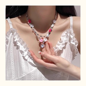 Collar con Corazón y Estrella <span class=keywords><strong>Rosa</strong></span> para Mujer, Cadena para Clavícula, Estilo Lujoso y Exclusivo, Nuevo Artículo Popular 2026 - Product Image 2