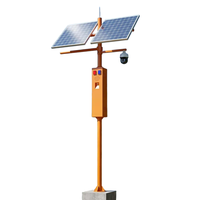 EBOY ECN25FH-001 Lampu Strobo LED Merah/Biru Sensor Inframerah IP66 Sistem Pemasangan Panel Surya Tenaga Surya Off Grid untuk Penyimpanan Kamera CCTV