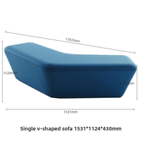 Ensemble de canapés modulaires d'angle en velours chenille, style nordique de luxe, confortable, incurvé, moderne et minimaliste, haute densité, pour bureau, vente en gros