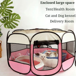 Jaula para perros Los recintos plegables portátiles para mascotas están disponibles al producir bolsas para la casa con cubiertas <span class=keywords><strong>de</strong></span> malla extraíbles y tapas con cremallera - Product Image 2