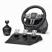 Volant de course PXN V9 GEN2 900 degrés avec 3 pédales et levier de vitesses 6+R pour PC, PS4, Xbox One, Series X|S, Switch