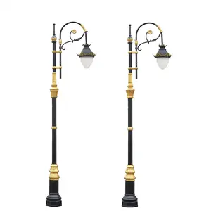 Винтажная уличная лампа-столб под заказ, 3 м, 5 м, 8 м, литая алюминиевая лампа-столб, столб для садового освещения