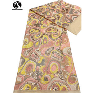 Nhà thiết kế nổi tiếng trình diễn thời trang Sequins đầy đủ thêu ren vải cho Haute Couture - Product Image 1