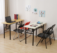 Table pliante simple Directeur de formation Table de réunion carrée Bureau d'apprentissage portable extérieur pliable