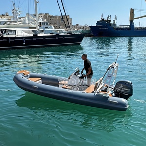 Bateau pneumatique semi-rigide en aluminium 480, coque en V profond, hors-bord, pour patrouille et loisirs - Product Image 4