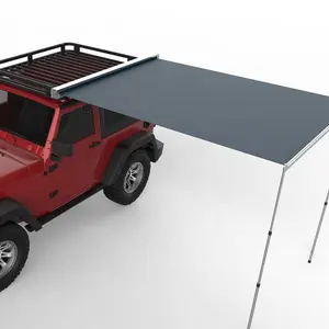 Wareda Caja de aluminio semiautomática para exteriores todoterreno retráctil 4x4 campamento SUV toldo lateral para techo de coche