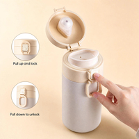 Thermos miniature Everich 300 ml, petite bouteille isotherme en acier inoxydable 18/8 avec couvercle à fermeture à clapet, format poche pour femmes