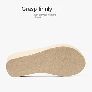 Luladi Sandali Estivi da Donna Stile Coreano <span class=keywords><strong>con</strong></span> <span class=keywords><strong>Tacco</strong></span> Alto, <span class=keywords><strong>Infradito</strong></span> da Spiaggia Antiscivolo alla Moda <span class=keywords><strong>con</strong></span> Zeppa Spessa in Gomma EVA - Product Image 4