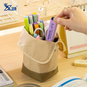 Design speciale logo personalizzato grande capacità penna forniture cancelleria borse porta cerniera in piedi <span class=keywords><strong>astuccio</strong></span> fantasia per bambini - Product Image 2