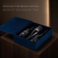 Boîte cadeau rigide personnalisée avec impression pour bijoux, cosmétiques, bougies et emballage de trois bouteilles de vin avec insert de séparation pour cadeaux de marque