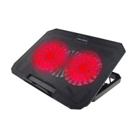 Vente chaude Pliant Ordinateur Portable Stand 2 Ventilateurs De Refroidissement Réglable Vitesse Hauteur ABS USB Cooler Pads pour Ordinateur De Jeu En Plastique