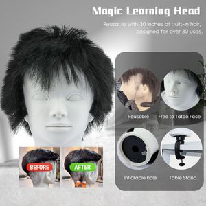 Tête de mannequin d'entraînement CestoMen 24 cm avec support - Outil de coiffure en plastique durable pour garçons - Product Image 3