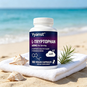 Cápsulas de L-Triptófano 600mg, 180 Unidades, Favorece un Sueño Saludable y la Relajación, Vegano, Sin OMG, Suplemento Dietético OEM - Product Image 1