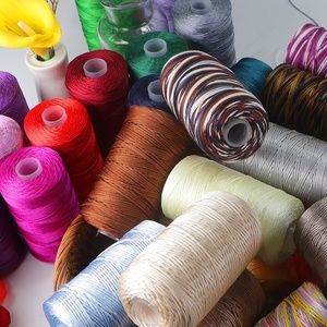 Fina seda de hielo lino tejido a mano DIY gancho bolsa zapatillas cojín lana teñida verano sol sombrero brillante seda hueco ligero - Product Image 5