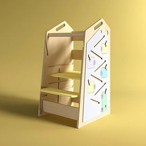 Torre <span class=keywords><strong>de</strong></span> Aprendizaje para Bebés con Forma <span class=keywords><strong>de</strong></span> Casa, Altura Ajustable, Taburete Auxiliar <span class=keywords><strong>de</strong></span> <span class=keywords><strong>Cocina</strong></span> con Juego Montessori - Product Image 2