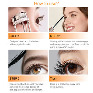 Máscara Vegana Natural a Prueba de Agua, Libre de Crueldad Animal, <span class=keywords><strong>Efecto</strong></span> <span class=keywords><strong>Lifting</strong></span> de Pestañas, Larga Duración, Alargadora, Color Marrón, para Extensión de Pestañas - Product Image 4