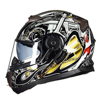 Casque de moto unisexe à double visière pour hommes, modulaire, pilote de course de motocross, casquette de sécurité complète