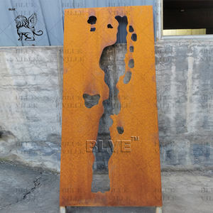 BLVE extérieur rue décoratif rouillé métal plaque Sculpture Corten acier évider lettre écran - Product Image 4