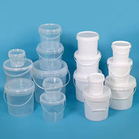 Vente en gros de seaux en plastique de qualité alimentaire 1L3L5L seau à frites à vendre seau alimentaire en plastique avec logo imprimé avec couvercles