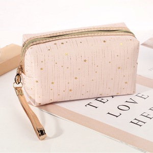 Nuovo stile doratura stelle Make up borse impermeabili Glitter custodia cosmetica grande capacità borse da viaggio con fascia in vita borsa a mano - Product Image 2
