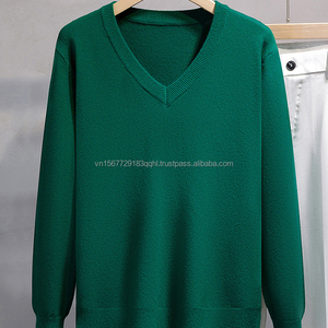 Suéter de Punto para Hombre, Estilo Urbano, Cuello en V, Manga Larga, para Otoño e Invierno - Product Image 1