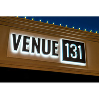 Enseigne publicitaire LED personnalisée avec logo 3D, enseigne murale intérieure en métal rétroéclairée par LED, enseigne extérieure avec logo, lettres en relief pour entreprises, enseignes avec logo extérieur