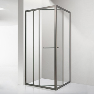 Góc tùy chỉnh 3 mặt kính cường lực tắm bao vây gian hàng Tủ tích hợp phòng tắm đầy đủ phòng tắm - Product Image 5