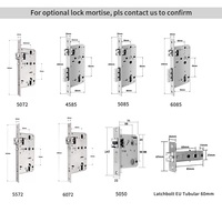 Serrure de porte intelligente électrique Smartek avec poignée en bois, carte à code numérique, personnalisation, empreinte digitale, TTlock pour la maison
