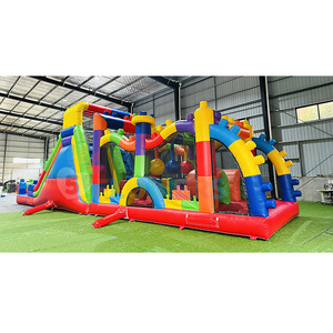 Fabbrica gonfiabile scivolo ostacoli giochi per adulti grado commerciale PVC bambini percorso a ostacoli - Product Image 6