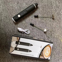 Mousseur à lait électrique rechargeable par USB, batteur à œufs, mousseur à lait portatif