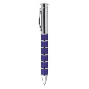 Stylo bleu et chromé avec anneaux, fournitures d'écriture et de correction - Product Image 2