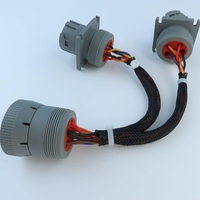 Câble d'extension en Y LANLIN 6 broches J1708 mâle vers 2 femelles pour camion, gestion de flotte ELD, GPS