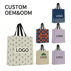 Sac fourre-tout réutilisable de haute qualité avec design personnalisé, fournisseurs chinois, sac de shopping en tissu non tissé en polypropylène laminé avec logo - Product Image 1