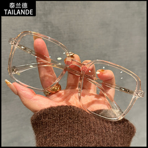 Tyrande TR5015 Lunettes carrées surdimensionnées, monture en métal noir, verres non correcteurs pour hommes et femmes - Product Image 4