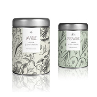 Boîtes à thé en métal de qualité alimentaire avec étiquette personnalisée, contenants à matcha, boîte à café, emballage pour matcha