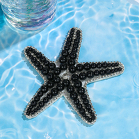 Patchs en tissu étoile de mer avec chaîne perlée à la main Grand stock pour accessoires de vêtement Bijoux DIY Patch Appliques Nouvelle arrivée