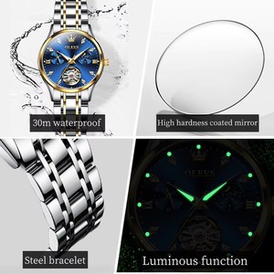 6608 Womens <b>Watch</b> <b>Automatic</b> Mechanical Business Wristwatch Waterproof Stainless Steel <b>Watch</b> for Women <b>Skeleton</b> Calendar - Product Image 5