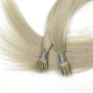 Extensions de cheveux vierges Remy doublement étirés de haute qualité, teints, à micro-anneaux et nano-anneaux, vente en gros d'usine - Product Image 4