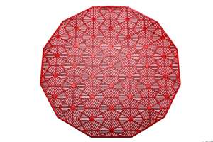 Napperon en PVC écologique en forme de fleur creuse Napperon de salle à manger occidental résistant à la chaleur Décoration de table de cuisine élégante - Product Image 3