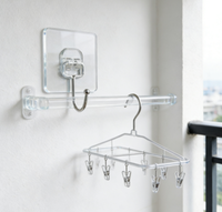 Rak Penyimpanan Kait Kuat PVC Stainless Steel Perekat Modern Kapasitas Beban Tinggi untuk Sepatu dan Pakaian di Garasi - Hemat Tempat
