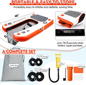Nouveau Offre Spéciale Portable extractible rampe pour animaux de compagnie pour petit chien gonflable Portable rampe d'eau chien pour chien obèse dans les bateaux piscine lac - Product Image 6